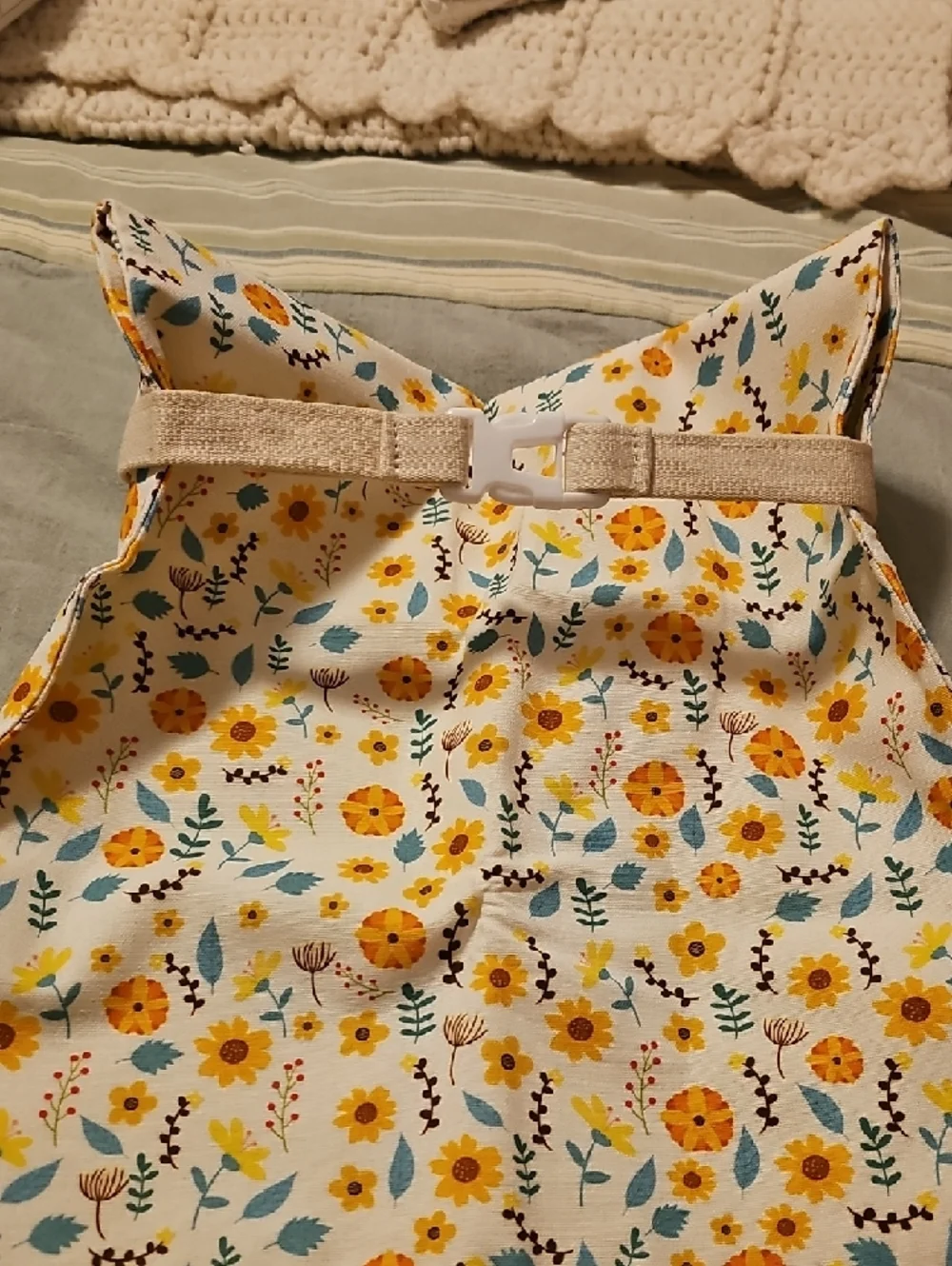 Floral Sunflower Waxed Bread Bag - Picture 3 of 3